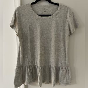 Nordstrom Caslon Gray Peplum Tee